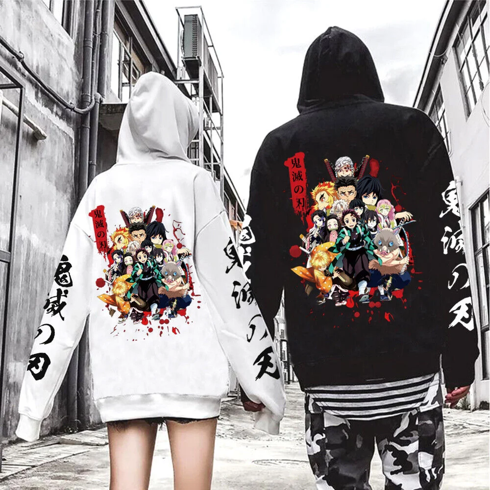 

Men's and Women's New Anime Harajuku Cool Pattern Printed Hoodie Unisex Outdoor Street Loose Sports Hoodie Tops