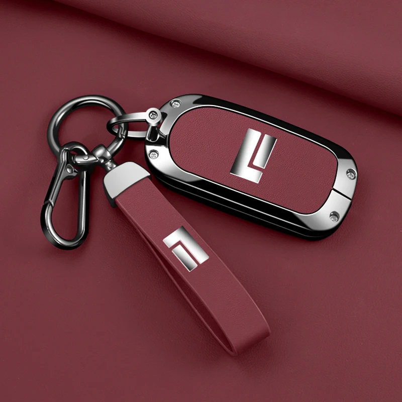 

Zinc Alloy Leather Car Key Cover For BAIC Jishi Polestone 01 Rox 01 2023-2025 Remote Cover Case Shell Keychain Holder Accessorie
