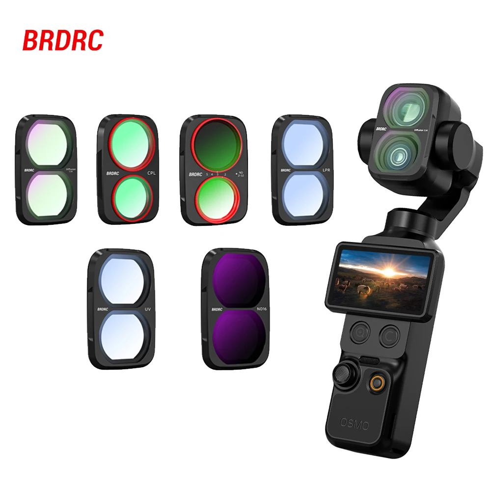 conjunto-de-filtros-de-lente-brdrc-para-dji-pocket-4p-filtros-magneticos-uv-cpl-nd16-black-mist-vnd-acessorios-para-criadores-de-video