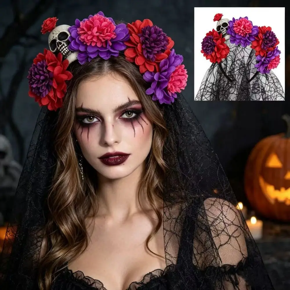 tiara-de-flores-artificiais-para-halloween-com-veu-preto-acessorio-floral-para-festival-fantasma-adereco-fotografico-leve