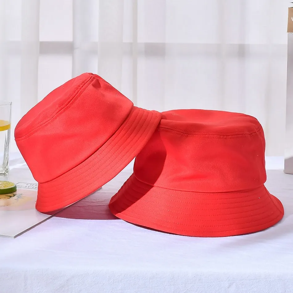 Summer New Fashion Bucket Hat For Kids cotoon Solid Color Fisherman Hats For Woman Streetwear Caps Child Daily Wear Casual Hats