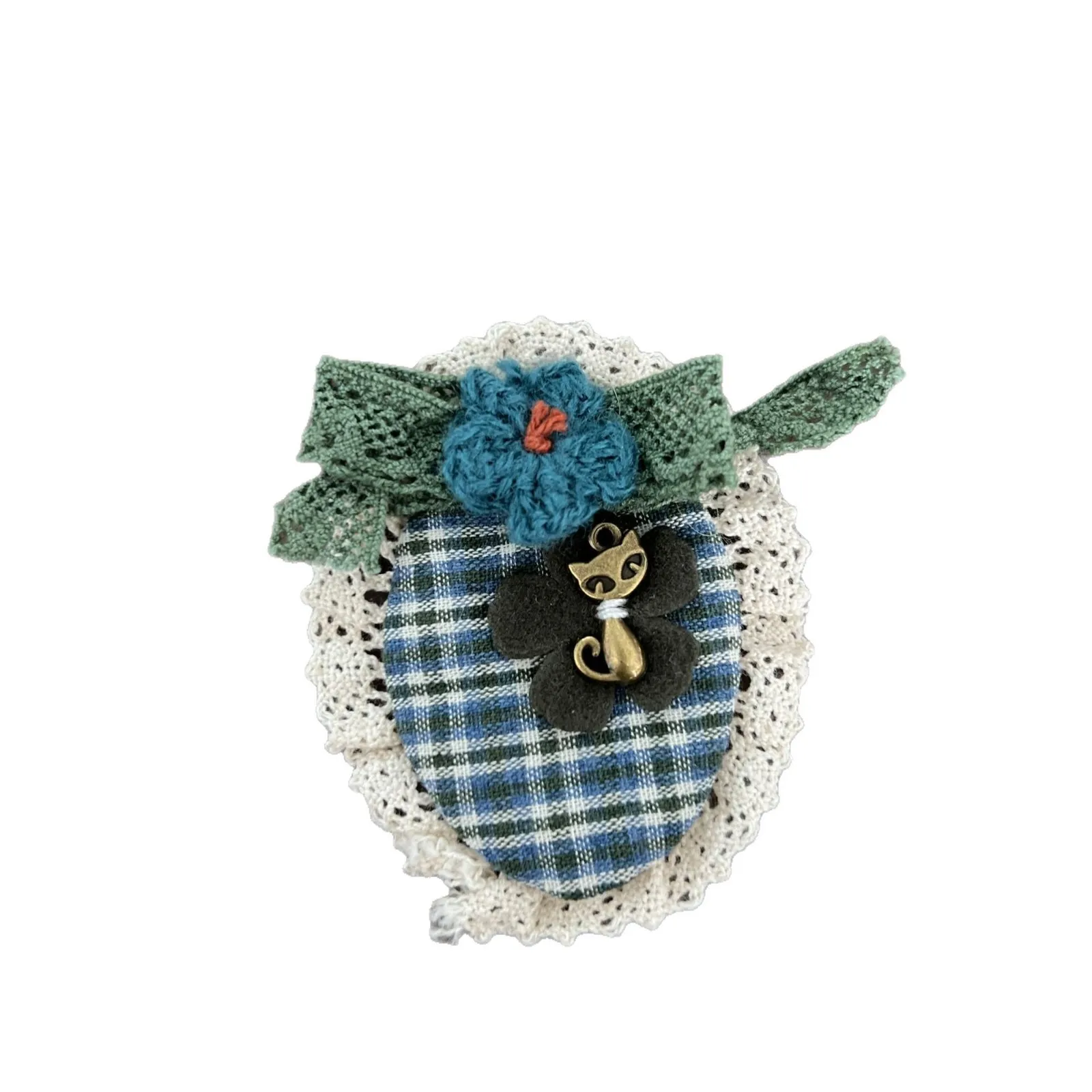 Fabric Brooch  New Korean Forest Fabric Rabbit Lace Patch Kids Clothing Brooch Bag Embellishment DIY Accessory For Children - view 5