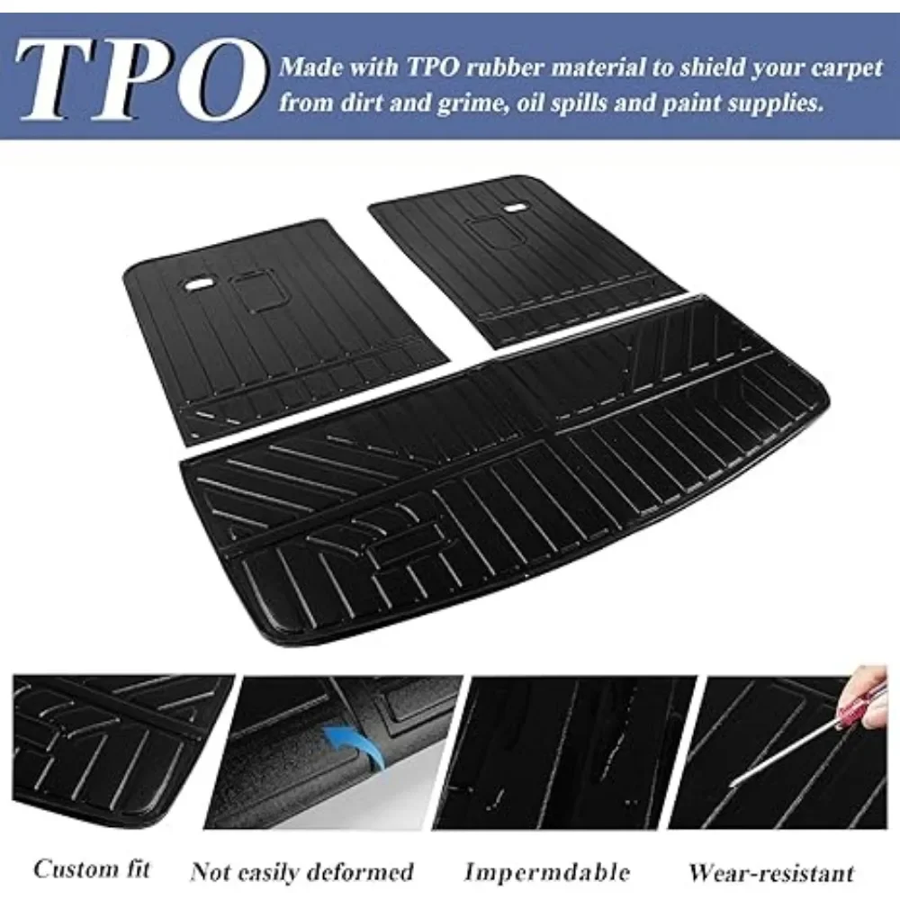 

Car Cargo Mats for GMC Acadia Cargo Liner Custom Trunk Mats 2018-2023 All Weather Trunk Liner Tray Liners Waterproof Snowproof