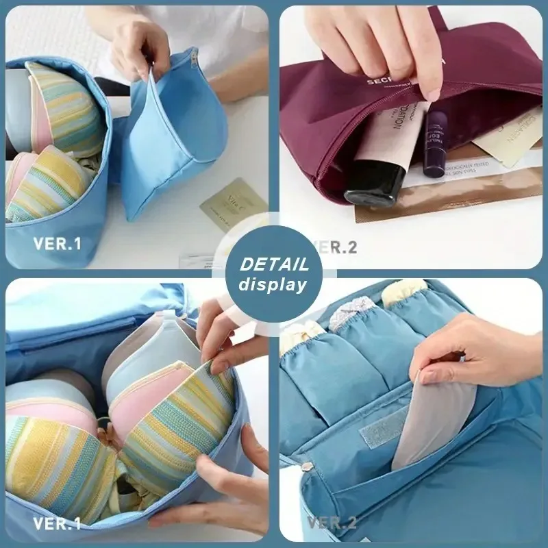 Cosmetic Underwear Organizer Lingerie Bra Travel Organizer Storage Bag Luggage Suitcase Pouch Zip Cases Clothes Bra