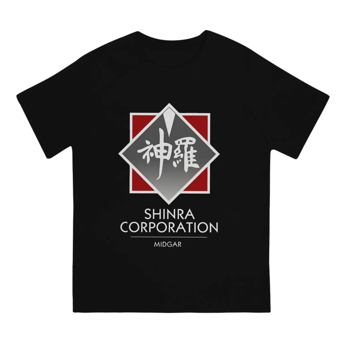 Men T-Shirts Shinra Corporation Vintage 100% Cotton Tees Short Sleeve Final Fantasy Game T Shirt O Neck Clothes Original