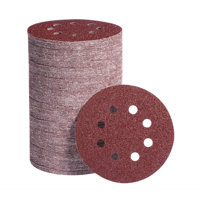 150pcs-set 10sets-carton 5In 8H Sanding Discs 40 Grit Aluminum Oxide Sandpaper Random Orbital Sander Woodworking Hook Loop