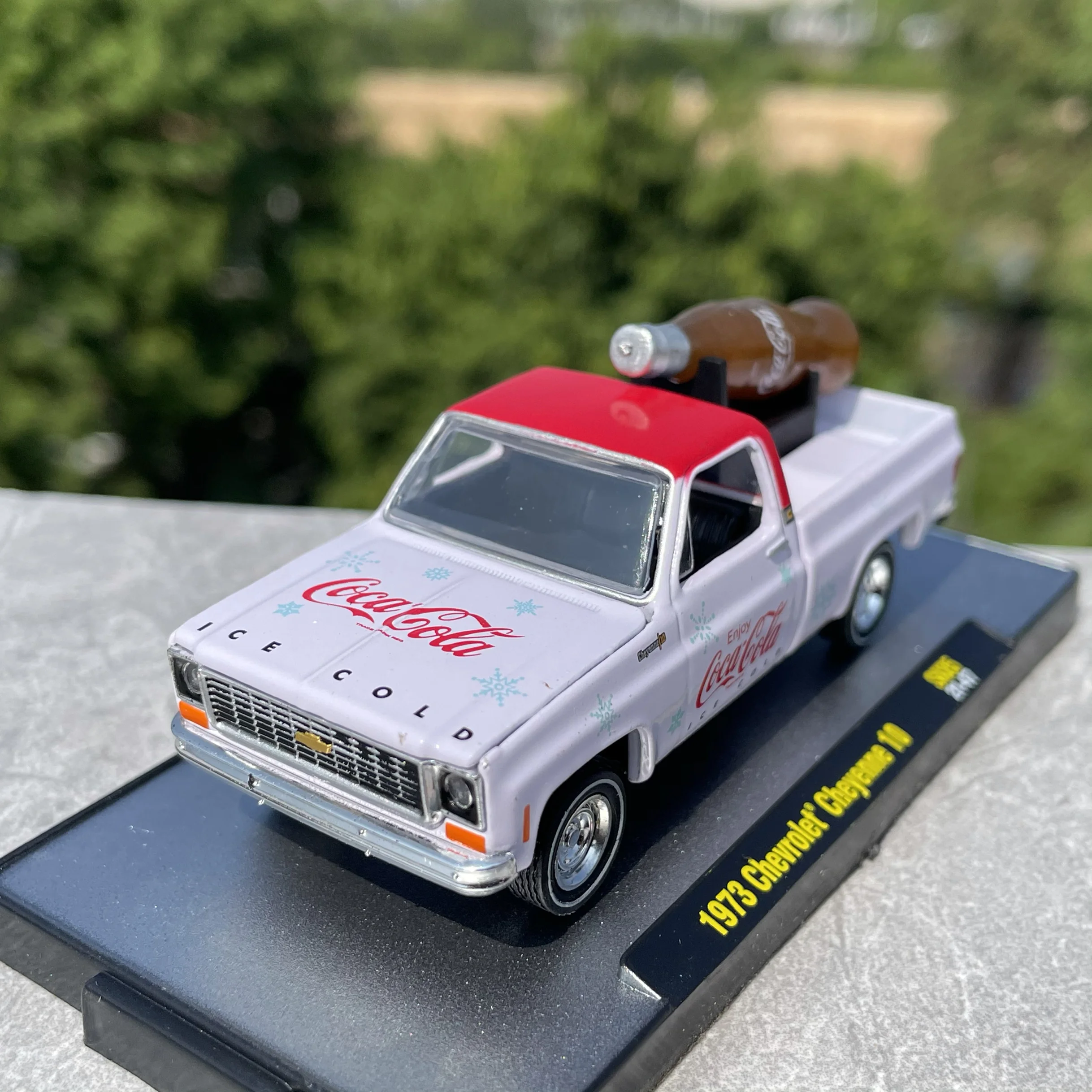 Escala 1:64 liga fundida 1973 chevrolet cheyenne 10 menino brinquedos carros modelo clássicos nostalgia presentes adultos lembrança exibição estática