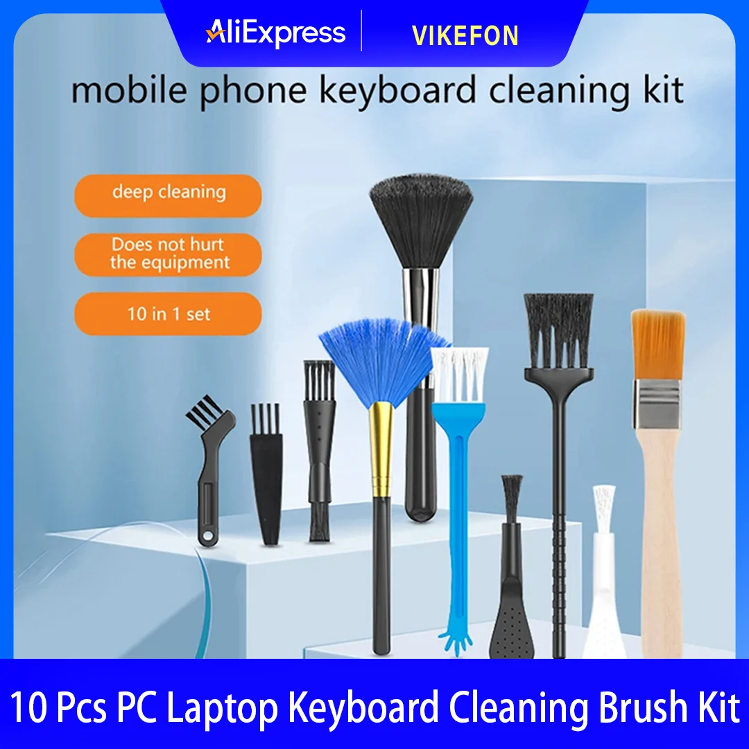 

10 Pcs PC Laptop Keyboard Cleaning Brush Kit Small Tools Car Phone Dust Brushes Dust Cleaner Shaver Household Accessories