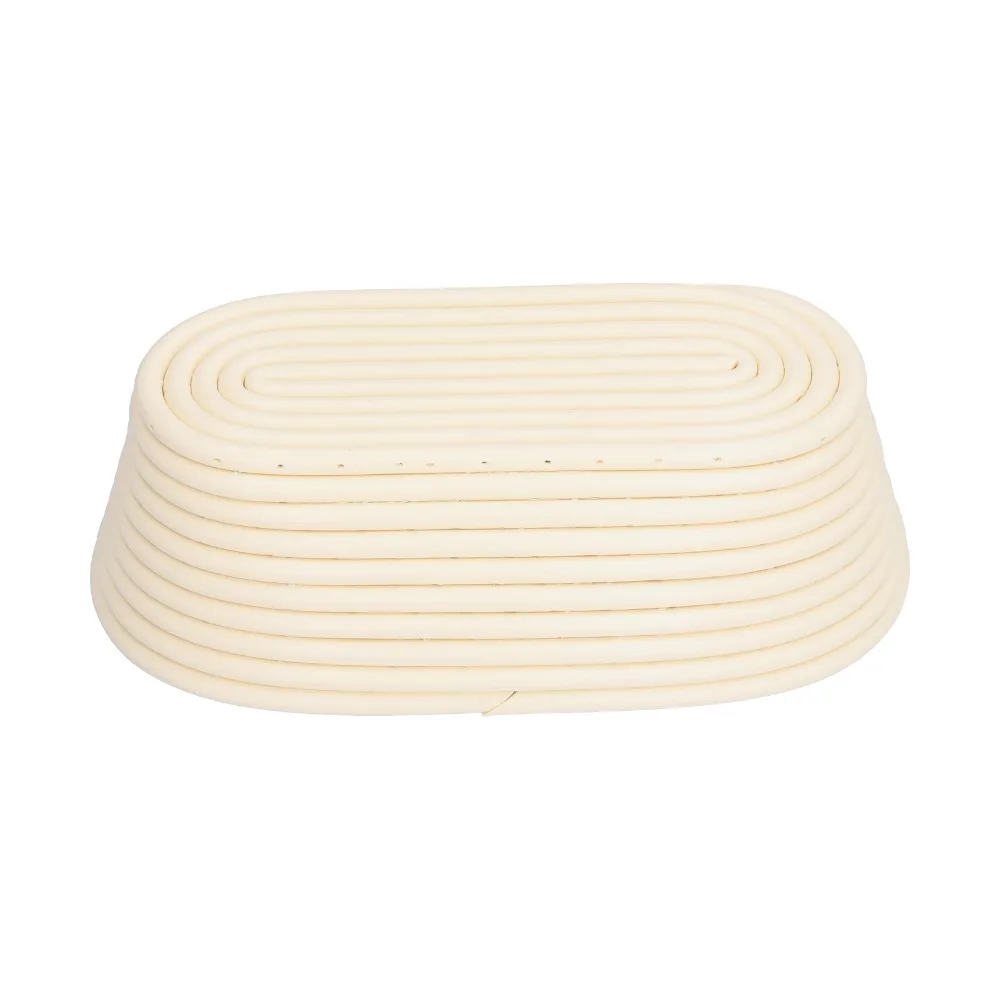 New Food Grade PP Bread Proofing Basket Oval Shape Rattan Woven Dough Rising Bowl European Style Banneton Basket Artisan