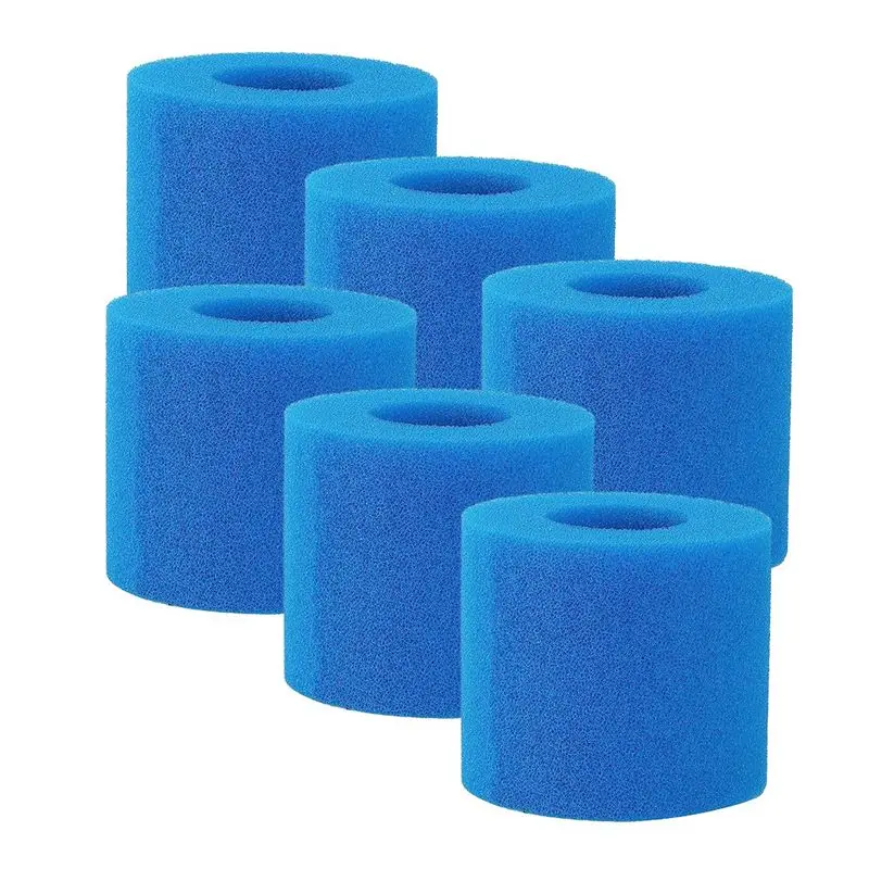 A53Q-6Pieces Pool Filter Foam Sponge Cartridge Replacement Reusable Long Lasting Washable For Type V1 Parts Accessories