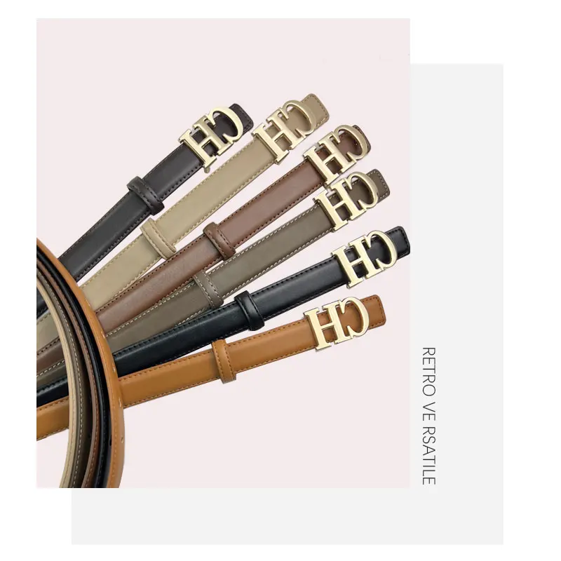 إبزيم متعدد الوظائف بلون سادة للسيدات والرجال - مناسب للجينز والسراويل الفستانية، طراز كاجوال ورجعي، التخسيس