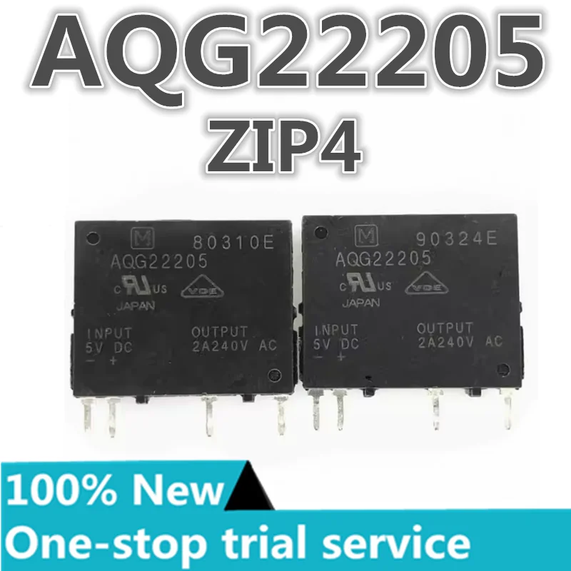 2-20PCS %New AQG22205 AQG22105 5VDC ZIP4 2A 240VAC air conditioning refrigerator solid state relay