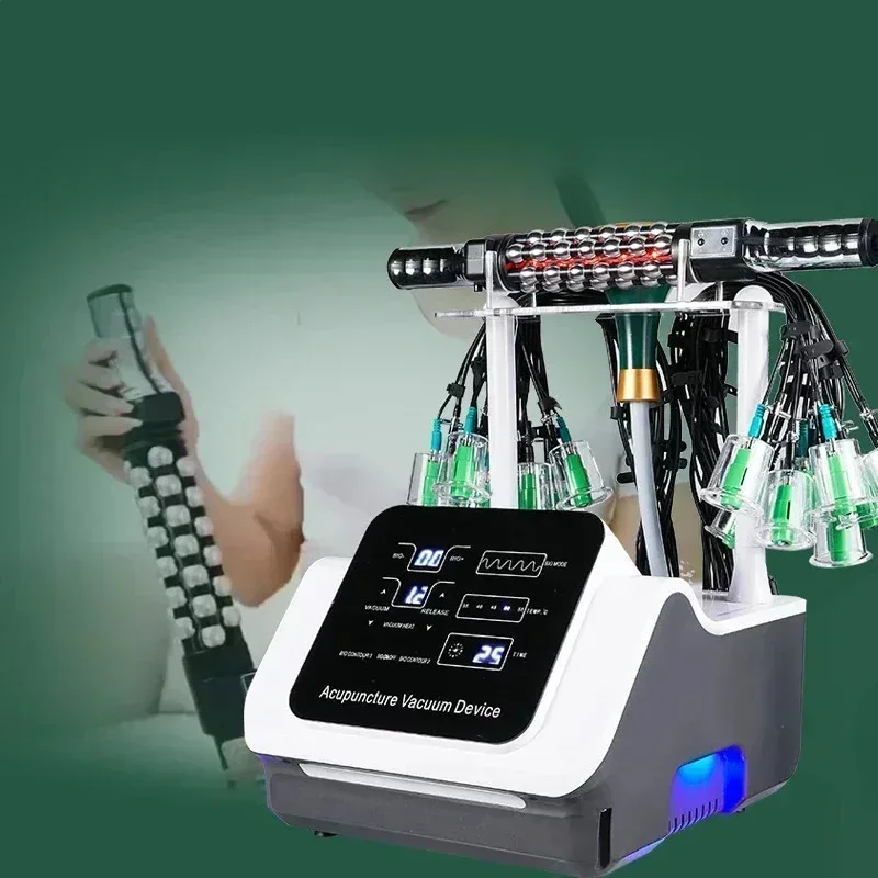 Intelligent Meridian Instrument EMS Physiotherapy Microelectric Heating Meridian Massage Muscle Relaxation Electric Beads Roller