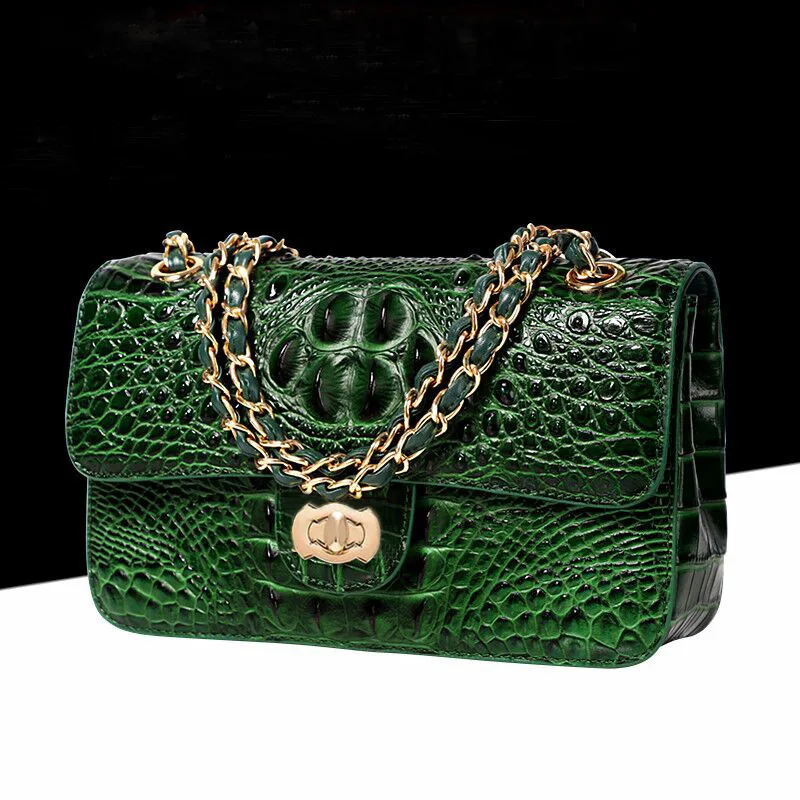 Imagem -02 - Bolsa de Ombro Crocodilo para Mulheres Bolsas Crossbody Day Clutch Bolsas de Luxo Novo Design Marca Europeia