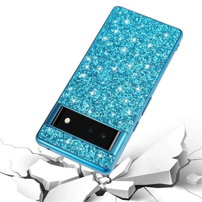 luxury Glitter Back Case For Google Pixel 6 6A Pro 7A 7Pro 8  Paillette Bling Bling Twinkle shining Shockproof Soft Slim Cover