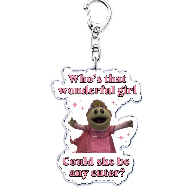 Popular Cute Nanalan Mona Key Chain Keychains Ring for Accessories Bag Whos That Wonderful Girl Pendant Keyring Jewelry Gifts