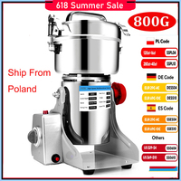 Parts Free Big Capacity 800G 3000W Herb Grinder Coffee Machine Grain Spices Mill Medicine Wheat Mixer Dry Food Grinder
