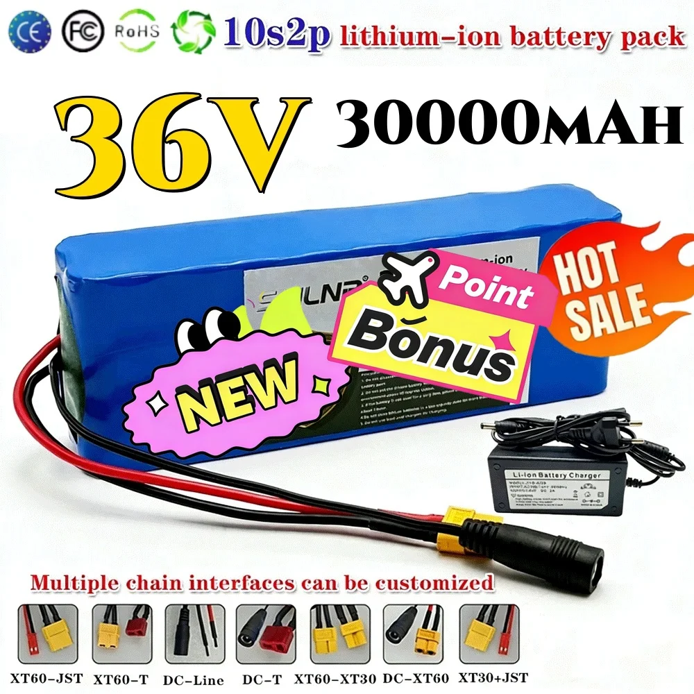 10S2P 36V 30000mAh 36v Electric Scooter Battery Lithium Electric Scooter 500W Electric Scooter Battery 36v 10s2p Battery