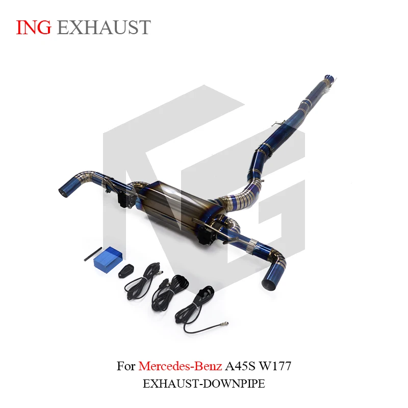 ING Performance Exhaust Catback Titanium Alloy for Benz GLA CLA45S W177 2.0 Car Accessories Electron Valve Vehicle tools System