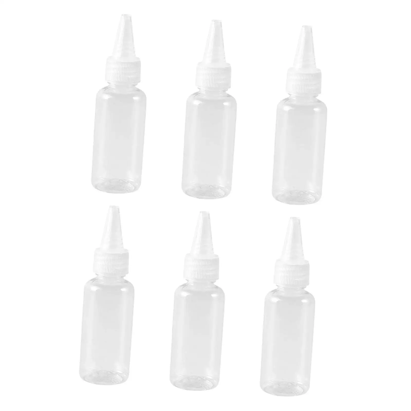 6Pcs Squeezing Bottles 50 ml Practical Multipurpose Dropper Bottles Paint Storage Bottles for Hobby Sauce Liquid Artwork Oil