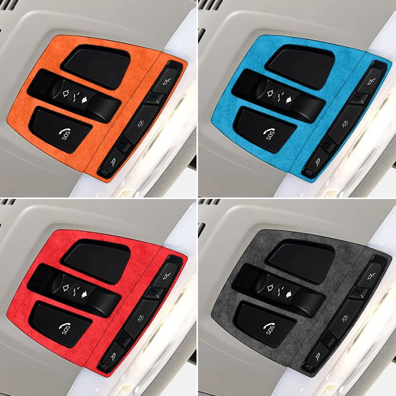 

For BMW F15 X5 F48 X1 F30 F32 Car Sunroof Control Panel Switch Button Trim Frame Sticker Interior Accessories Made of Alcantara