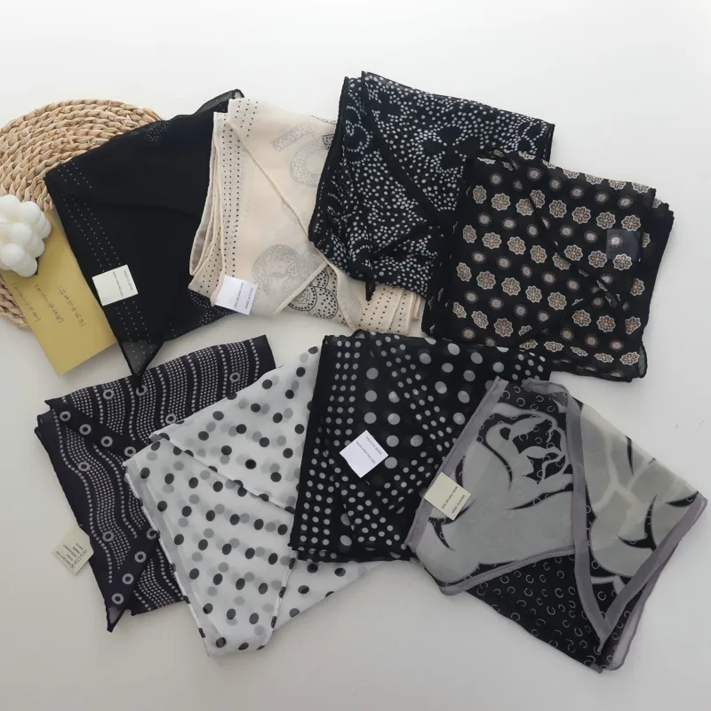 Polka Dot Silk Crep…