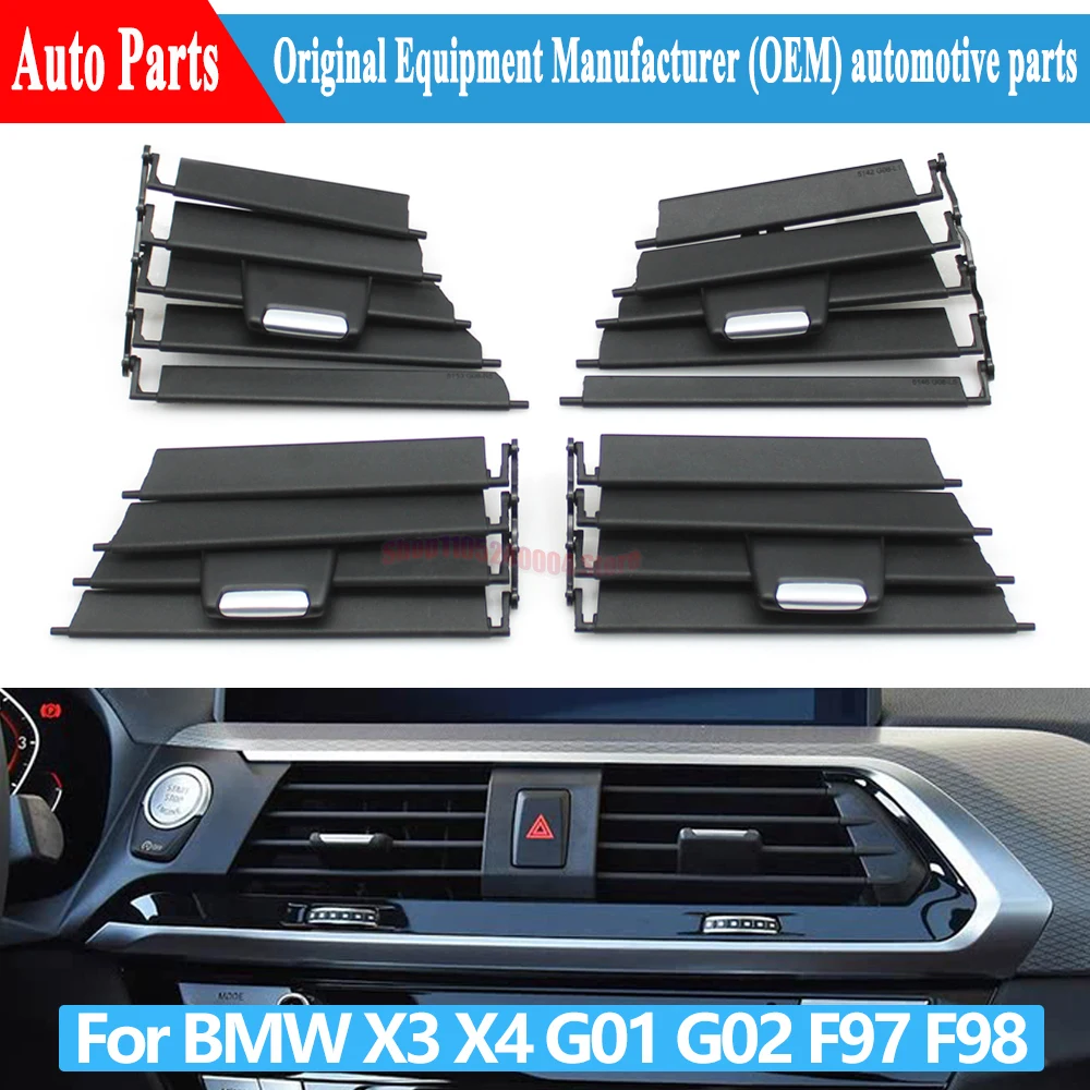 Car Central Left Right Air Vent Grille Repair Kit AC Vent Outlet Grille Tab Clip For BMW X3 X4 X3M X4M G01 G02 F97 F98 2017-2021