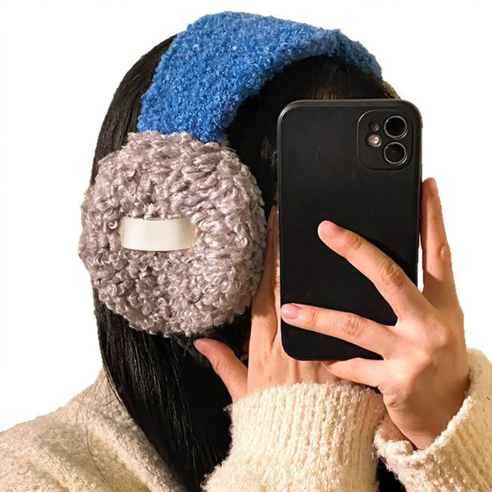 Soft Plush Earmuffs For For Seafreesun Women Winter Warm Ear Warmer Lamb Wool Folding Windproof Outdoor Cycling Ear Protectors