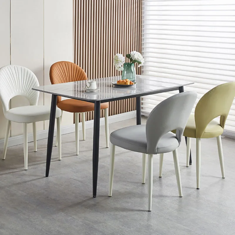 Nordic Conference Dining Chairs Computer Ergonomic Minimalist Clear Dining Chairs Space Saving Waiting Wooden Sillas Furniture