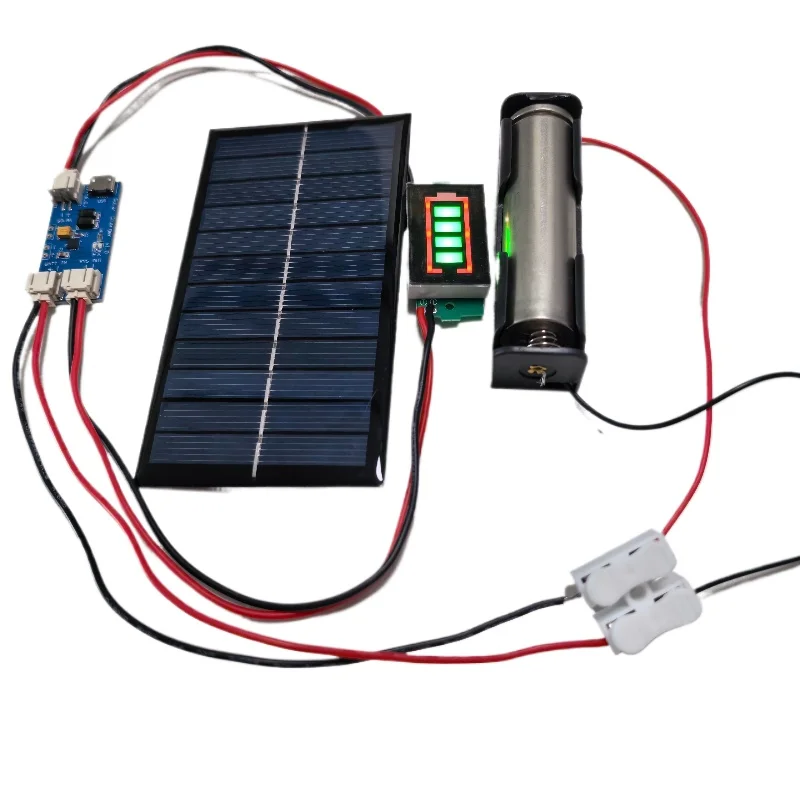 Mini panel solar monocristalino de silicio de 6V 200MA 1.2W con cargador solar CN3065 para batería 18650 y carga de teléfonos celulares