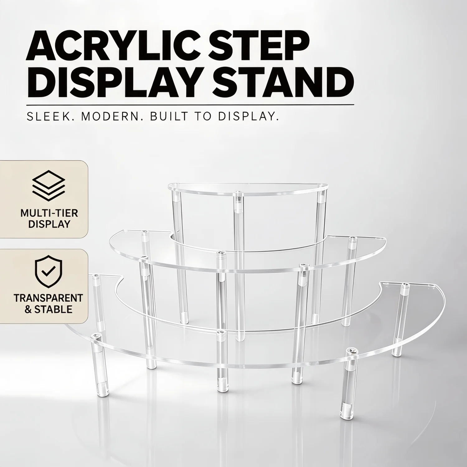1-Piece Multi-Layer Acrylic Display Stand Suitable For Showcasing Jewelry And Collectibles Versatile Accessory Display Stand