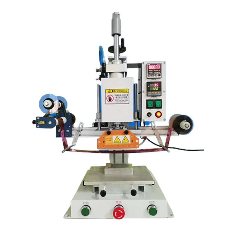 WL-DT03D Roll Paper Pneumatic Hot Stamping Machine, Leather Embossing Logo, Indentation Business Card Gift Box Plastic Wood