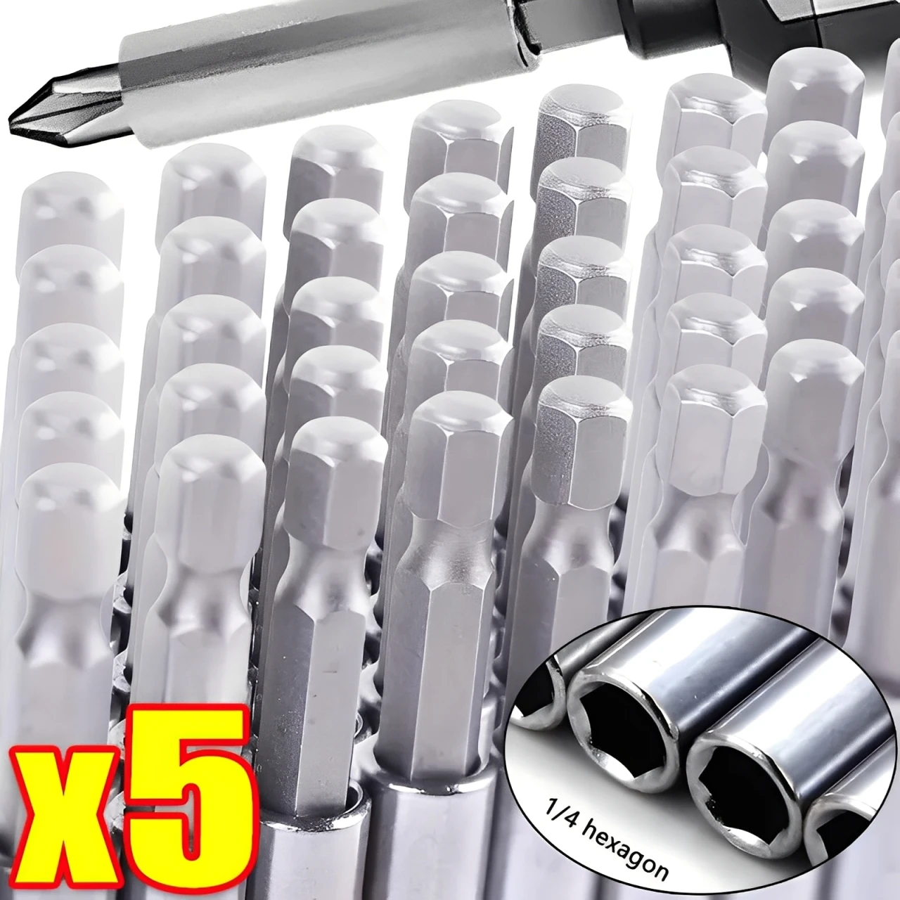 1/5pcs Magnetic Screwdriver Extension Hexagonal Handle Extended Connecting Rod Carbon Steel Screwdrivers Bit Holder Power Tools