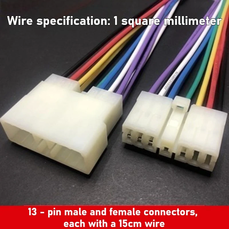 DJ7092-3 Conector de chicote de fiação de carro Plugue de fio de 7 furos 5 núcleos CD Áudio Conector de encaixe macho e fêmea 13 pinos