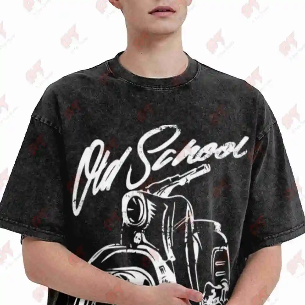 Simson Swallow Motorcycle Vintage Washed Tee Pure Cotton T-Shirt