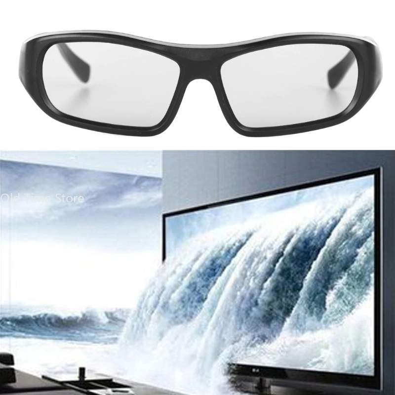Universal Passive 3D Glasses Circular Polarized RD3 Compatible RealD Cinema Home Theater TV Black