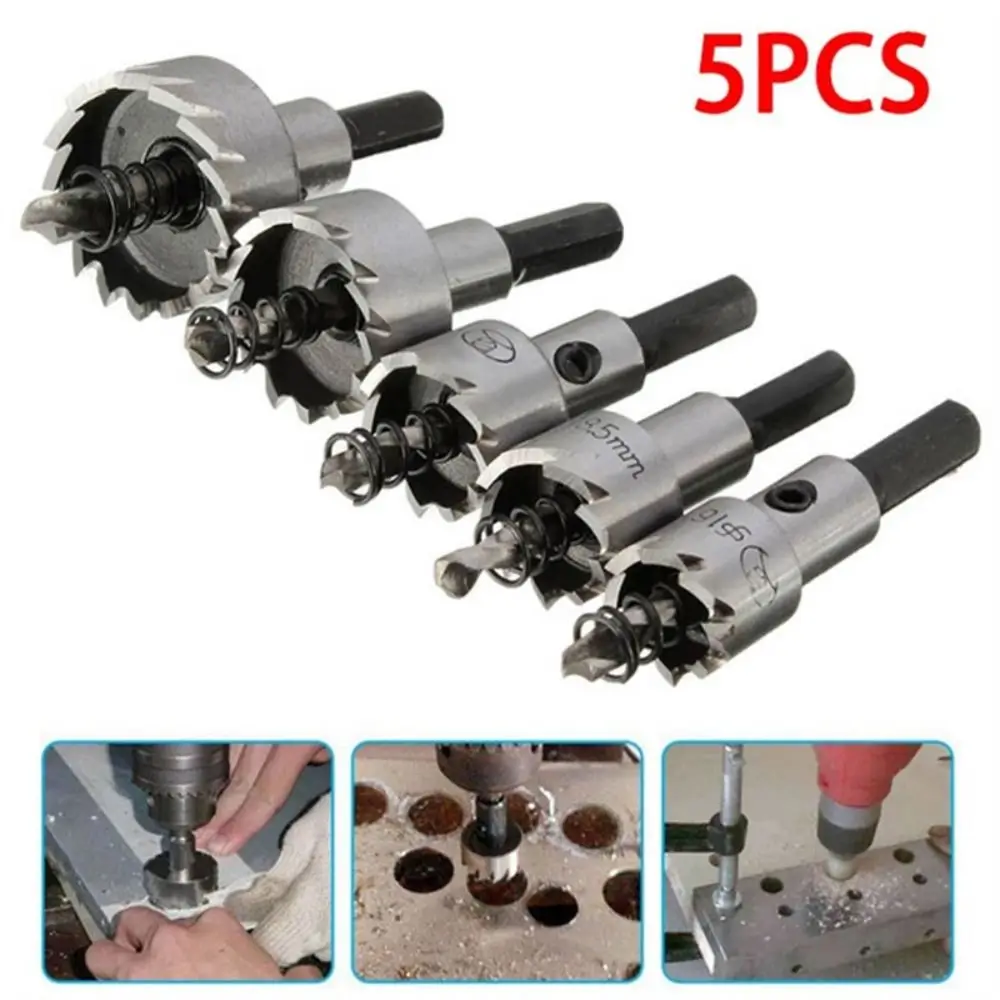 High-Speed Steel Hole Opener Set Multi-Material Cutter Quickly Hole High-Speed Steel Hole Opener Durable Design Serration Kit