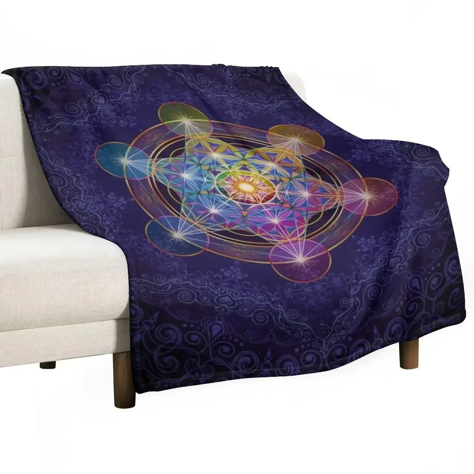 Metatron's Cube Merkabah Throw Blanket cosplay anime funny gift Blankets