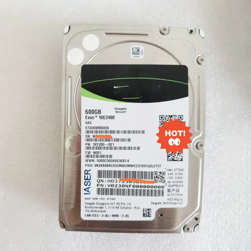 For Inspur ST600MM0009 600G 10K SAS 2.5'' 12GB HDD Server Hard Disk