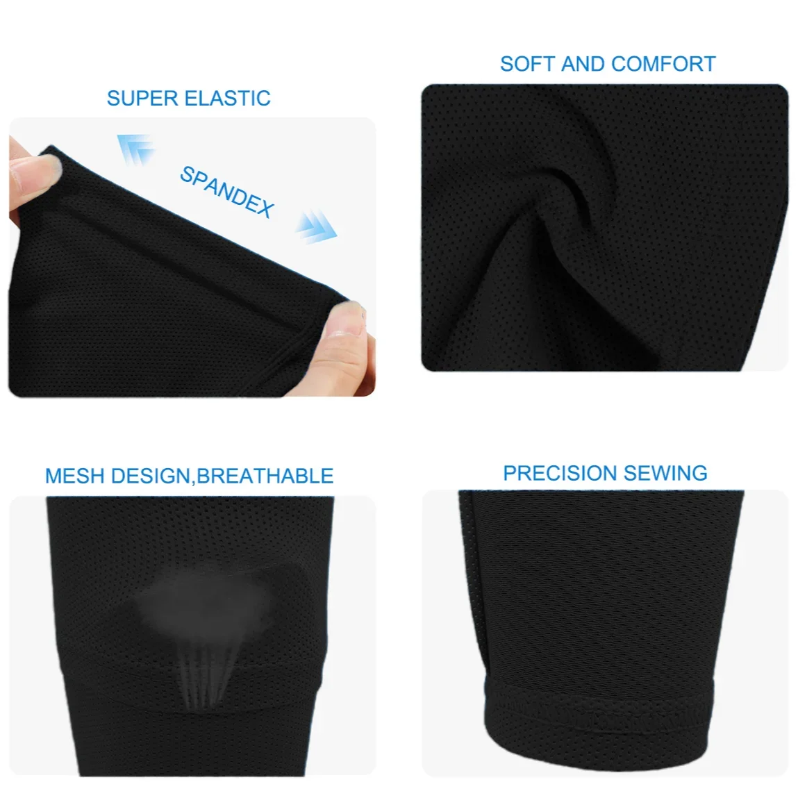 Men's Football Leg Sleeves Breathable Mesh Invisible Belt Pocket Long Tube Sports Bottomless Socks Leg Guards Plate Cover