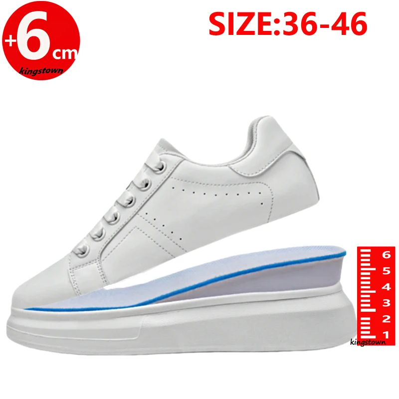 Men Casual Shoes with Hidden Height Increase Insoles 6cm Leisure Plus Size 36-46