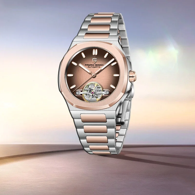 

2026 PAGANI DESIGN Новые механические часы с турбийоном, роскошные водонепроницаемые мужские часы из стали 316L с сапфировым зеркалом, светящиеся мужские часы