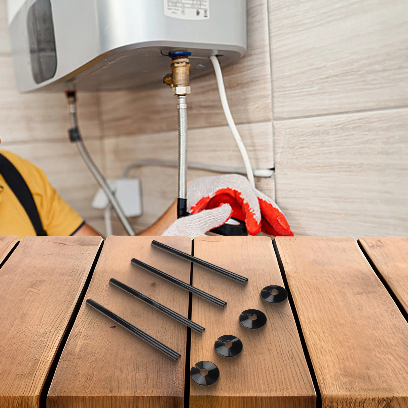 

4 шт. чехлы для труб радиатора с 15 мм кольцами втулки радиатора, воротники для труб, силиконовые защитные чехлы для труб радиатора