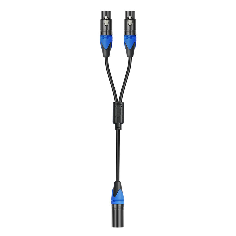50 cm XLR-Splitterkabel, 1 XLR-Buchse auf 2 XLR-Stecker, XLR-Y-Splitterkabel, Mikrofon-Splitterkabel für Verstärker, Mikrofon, Mixer