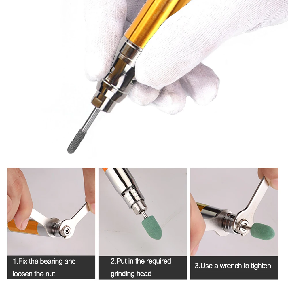 High Speed Air Micro Die Grinder Pencil 65,000 RPM Cutting Wood Jewelry Polishing Grinding Engraving Pneumatic Tool