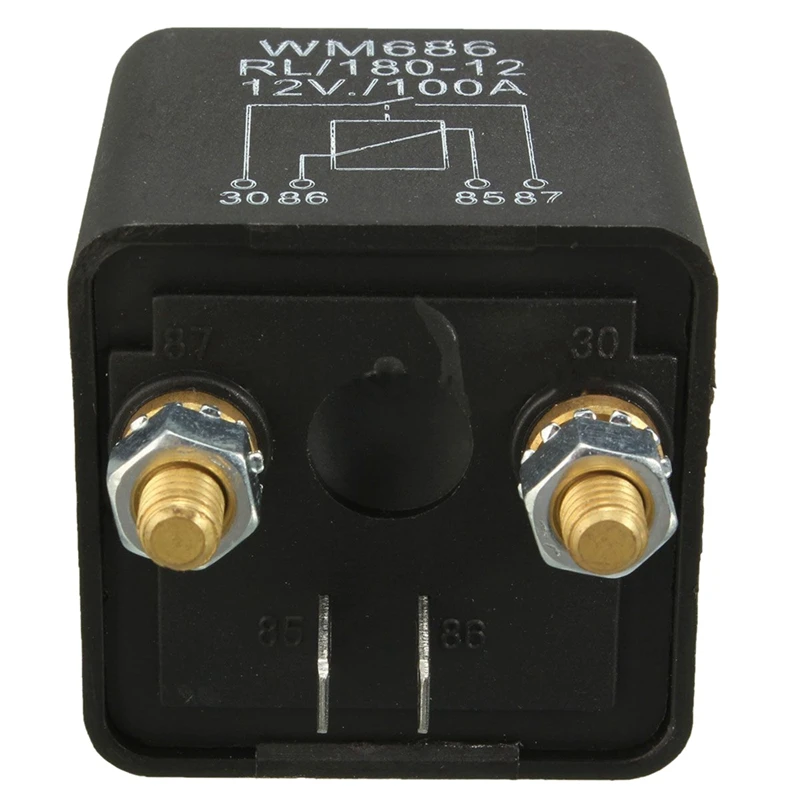 2X 12V 100Amp 4-Pin Heavy Duty ON/OFF Switch Split Charge Relay per Auto Boat Van Black