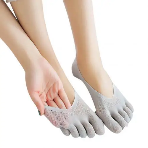 1-6 пар мужских и женских невидимых нескользящих хлопковых носков-лодочек с низким вырезом