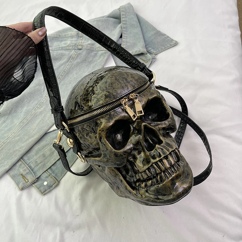 

loween Skeleton Design Faionable Small round Crossbody Bag for Women New 2024 Korean Sle Leisure Single oulder Bag