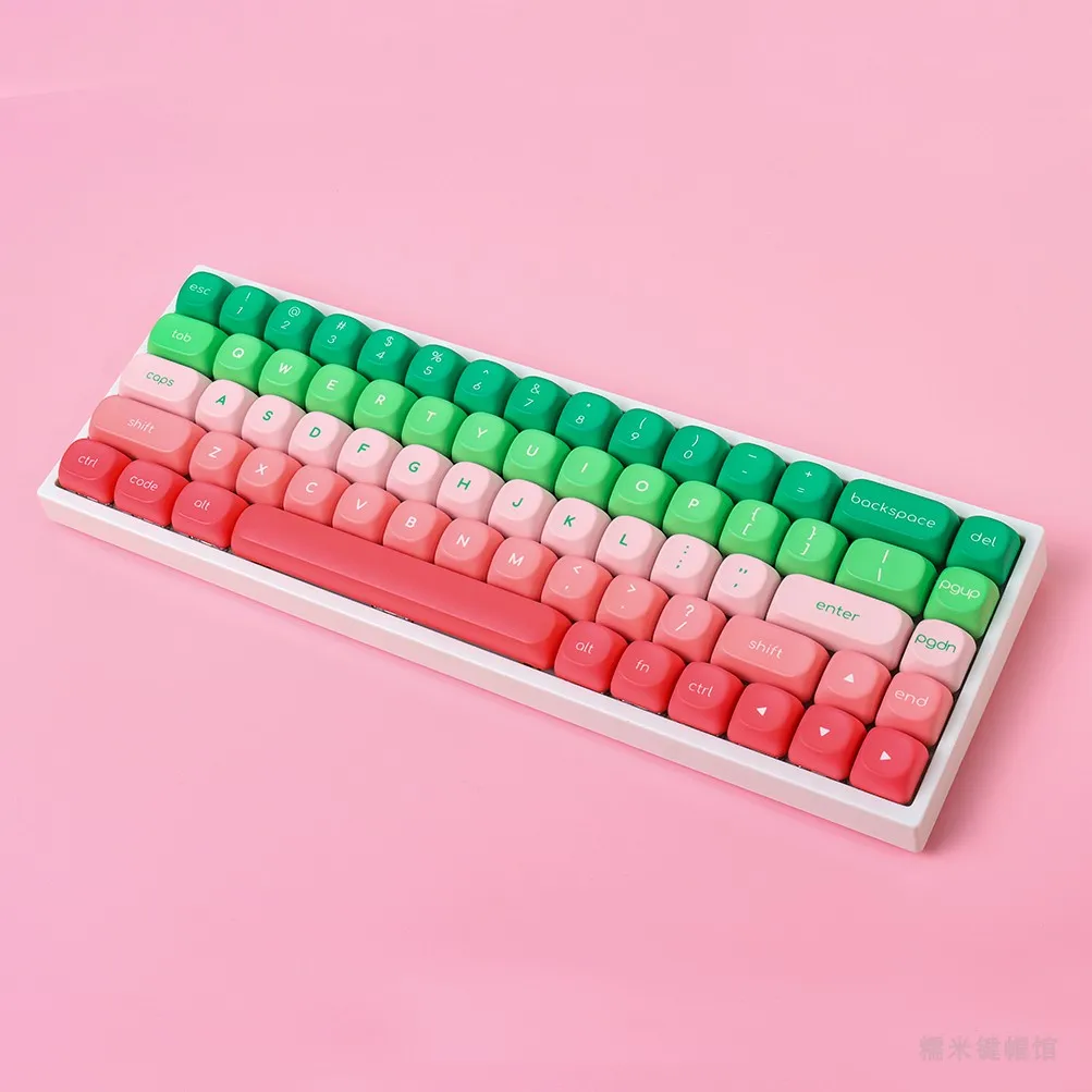 Minimalist Spring Gradient Keycaps MOA Profile MX-style PBT Dye Sublimation Keycap For MX Mechanical Gaming Keycap wooting