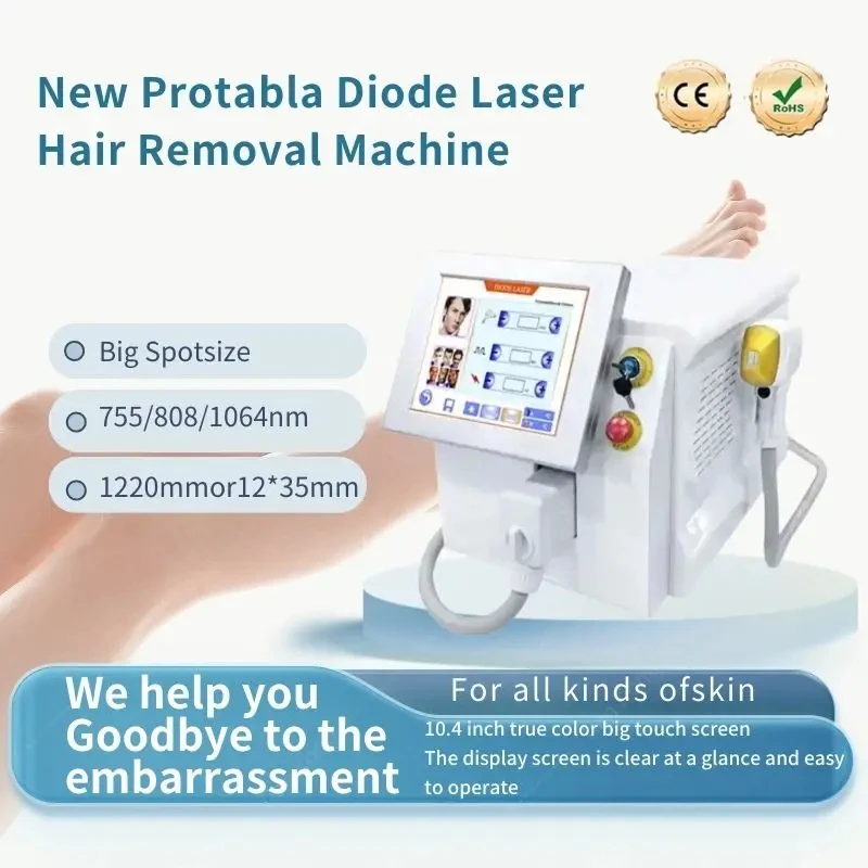 

Portable Diode Laser Permanent Hair Removal Machine 2024 Profesional 3000w 808nm 4 Wave Alexandrite 755nm Equipment